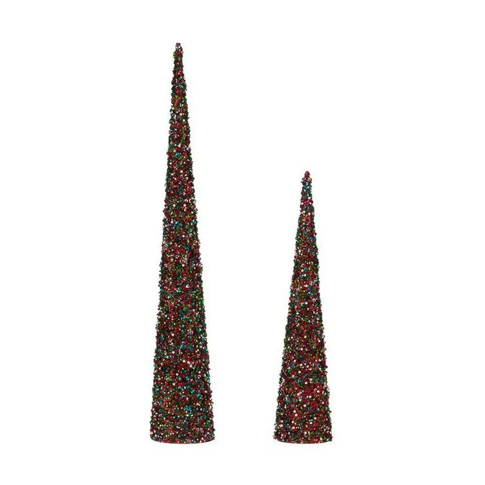 Christmas bauble Krist+ Blue Fuchsia Sequins Christmas 9,5 x 60 x 9,5 cm Cones - Декорация и Осветление<<<Дом