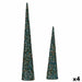 Christmas bauble Krist+ Blue Golden Cones 9,5 x 60 x 9,5 cm Sequins (4 Units) - Декорация и Осветление<<<Дом