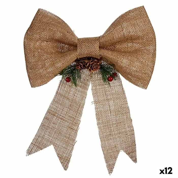 Christmas bauble Krist+ Brown Red Green Natural Fibre 24 x 5 x 34 cm Lasso (12 Units) - Декорация и Осветление<<<Дом