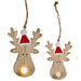 Christmas bauble Krist+ Brown Wood Reindeer 7,5 x 2,5 x 17 cm 7,5 x 11 x 3 cm (24 Units) - Декорация и Осветление<<<Дом