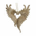 Christmas bauble Krist+ Champagne Plastic Glitter Angel Wings 12 x 13 x 2,5 cm (24 Units) - Декорация и