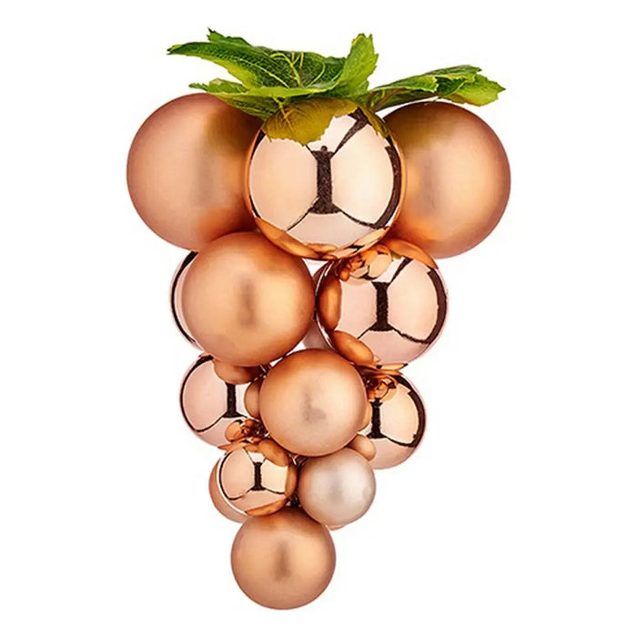 Christmas Bauble Krist+ Copper Plastic Grapes - Декорация и Осветление<<<Дом Градина<<<BigBuy&&&Коледни