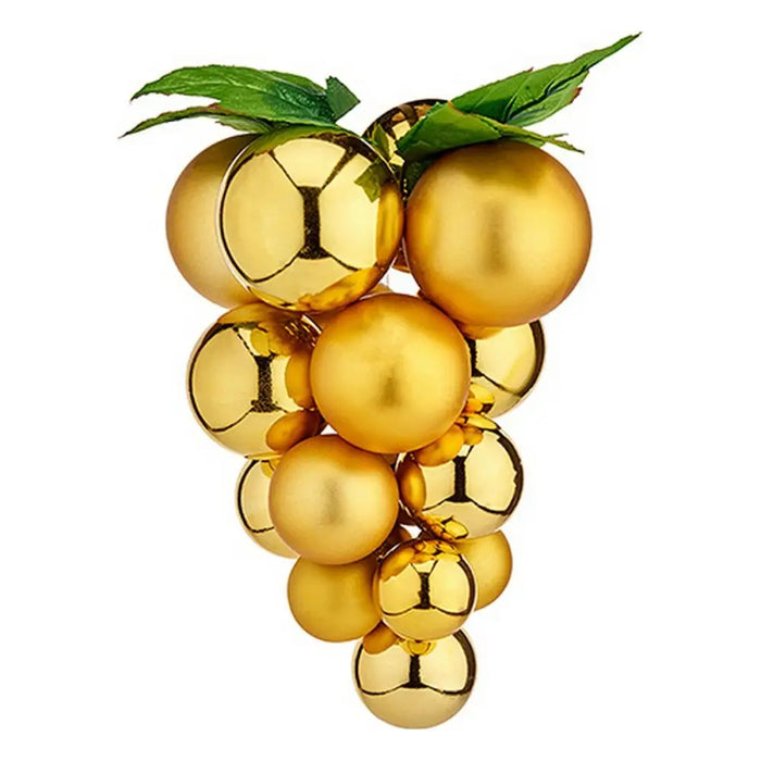 Christmas Bauble Krist+ Golden Plastic Grapes - Декорация и Осветление<<<Дом Градина<<<BigBuy&&&Коледни