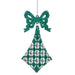 Christmas bauble Krist+ Green Plastic Glitter Lasso Rhombus 7,5 x 1 x 15,5 cm 7,5 x 15,5 x 1 cm (24 Units) - Декорация