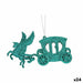 Christmas bauble Krist+ Green Plastic Glitter Magical Carriage 15 x 8,5 x 4,5 cm (24 Units) - Декорация и