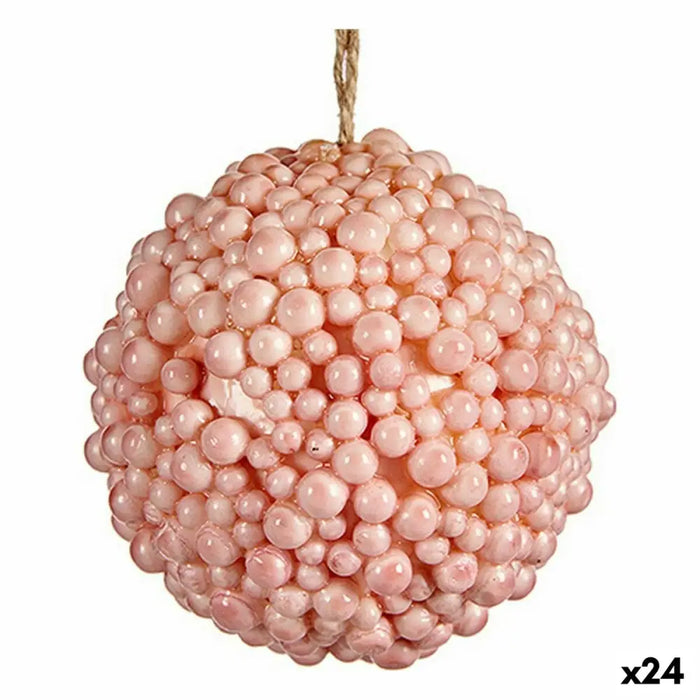 Christmas Bauble Krist+ Pink Plastic (24 Units) - Декорация и Осветление<<<Дом Градина<<<BigBuy&&&Коледни