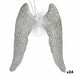 Christmas bauble Krist+ Silver Plastic Glitter Angel Wings 12,5 x 15 x 2,5 cm (24 Units) - Декорация и Осветление<<<Дом