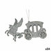 Christmas bauble Krist+ Silver Plastic Glitter Magical Carriage 15 x 8,5 x 4,5 cm 15,5 x 8,5 x 4,5 cm (24 Units)