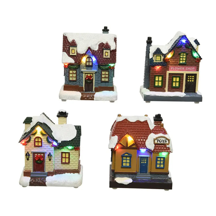 Christmas bauble Lumineo Small house 8,5 x 5,5 x 10 cm LED Light Multicolour - Декорация и Осветление<<<Дом