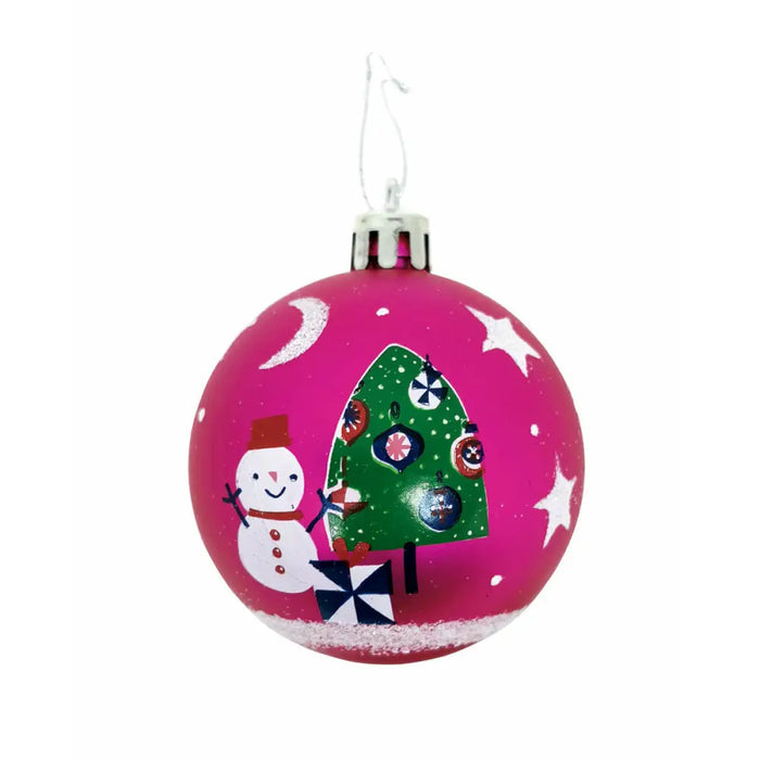 Christmas Bauble Peppa Pig Cosy corner Fuchsia 6 Units Plastic (Ø 8 cm) - Декорация и Осветление<<<Дом