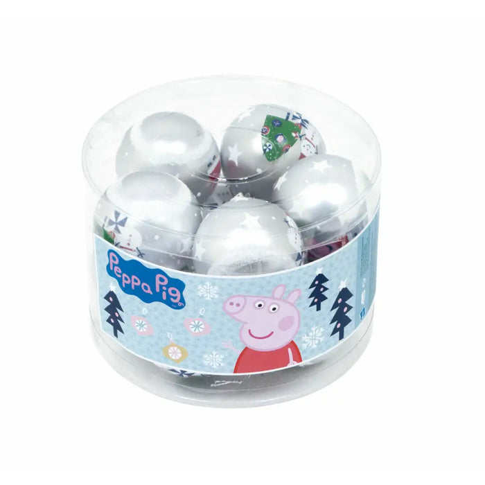 Christmas Bauble Peppa Pig Cosy corner Silver 10Units Plastic (Ø 6 cm) - Декорация и Осветление<<<Дом