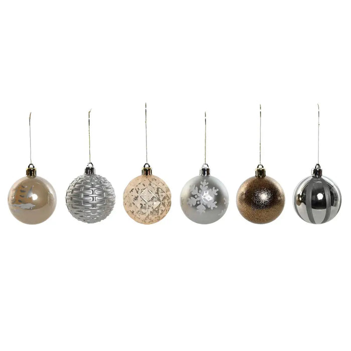 Christmas Baubles Home ESPRIT Champagne Silver Polyethylene 16 x 16 x 31,5 cm (30 Pieces) - Декорация и