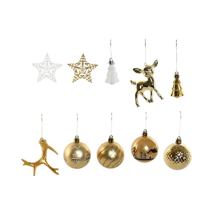 Christmas Baubles Home ESPRIT Golden Polyethylene 28 x 6 x 24 cm (55 Pieces) - Декорация и Осветление<<<Дом