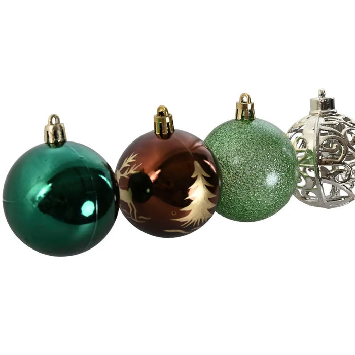 Christmas Baubles Home ESPRIT Multicolour PVC 18 x 12 x 30 cm (30 Pieces) - Декорация и Осветление<<<Дом