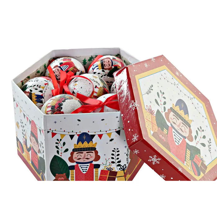 Christmas Baubles Home ESPRIT White Red PVC Bear Nutcracker (14 Pieces) - Декорация и Осветление<<<Дом