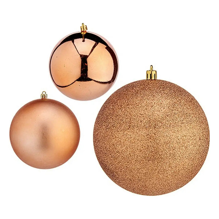 Christmas Baubles Krist+ Copper Plastic Ø 10 cm 6 Units - Декорация и Осветление<<<Дом Градина<<<BigBuy&&&Коледни