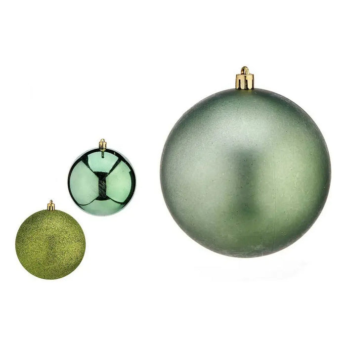 Christmas Baubles Krist+ Green Plastic Ø 10 cm 6 Units - Декорация и Осветление<<<Дом Градина<<<BigBuy&&&Коледни