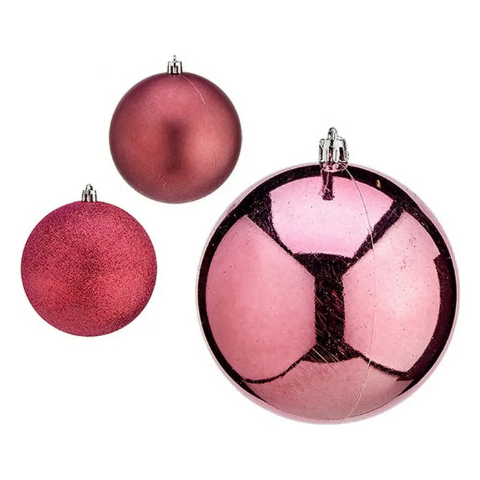 Christmas Baubles Krist+ Pink Plastic Ø 10 cm 6 Units - Декорация и Осветление<<<Дом Градина<<<BigBuy&&&Коледни