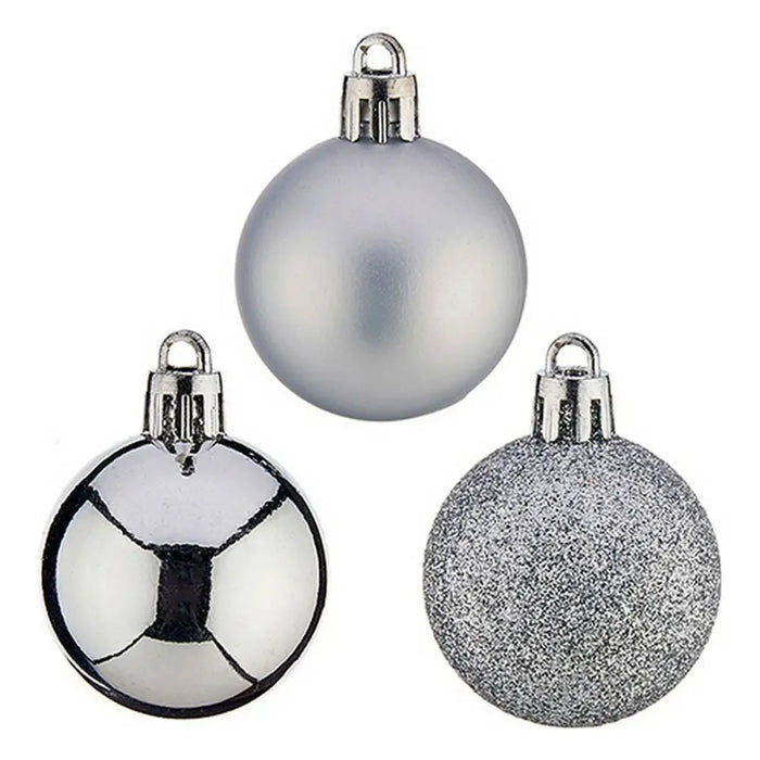 Christmas Baubles Krist+ Silver PVC Ø 4 cm - Декорация и Осветление<<<Дом Градина<<<BigBuy&&&Коледни украси<<<Декорация