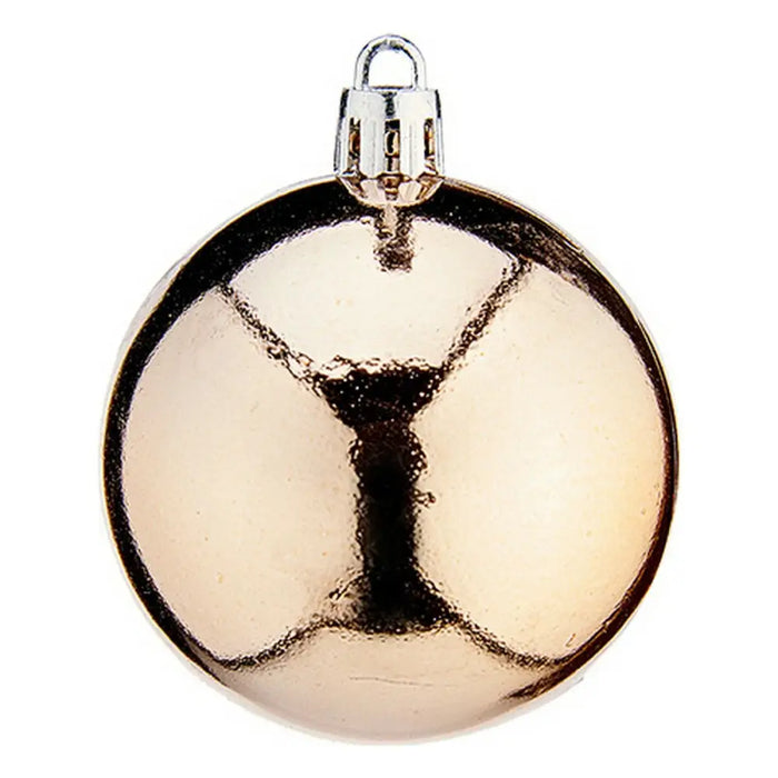 Christmas Baubles Ø 6 cm 24 Units Champagne PVC - Декорация и Осветление<<<Дом Градина<<<BigBuy&&&Коледни