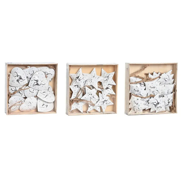 Christmas Decorations Set DKD Home Decor Metal (12 x 12 x 3 cm) (3 Units) - Декорация и Осветление<<<Дом