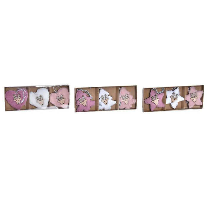 Christmas Decorations Set DKD Home Decor Polyester (22 x 8 x 1 cm) (3 Units) - Декорация и Осветление<<<Дом