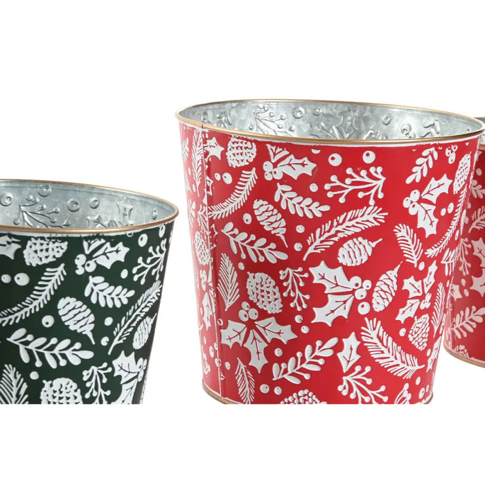 Christmas Decorations Set Home ESPRIT Red Green Christmas 21 x 21 x 19 cm (2 Units) - Декорация и Осветление<<<Дом