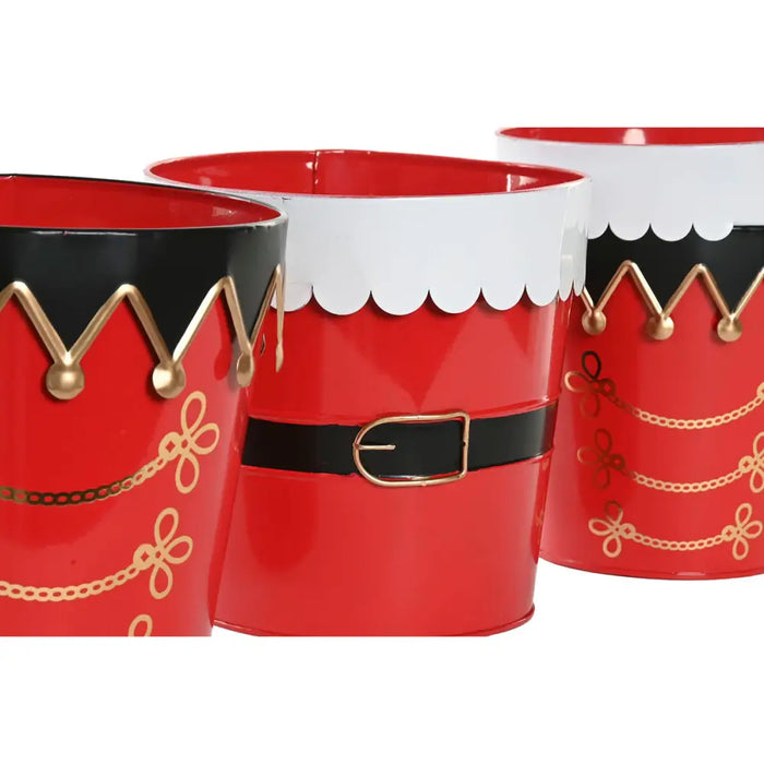 Christmas Decorations Set Home ESPRIT White Red Christmas 21 x 21 x 20 cm (2 Units) - Декорация и Осветление<<<Дом