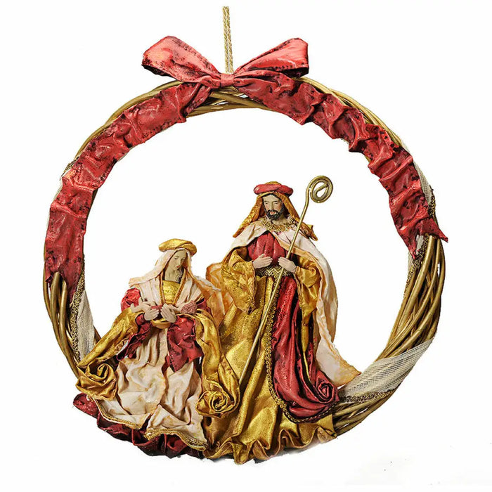 Christmas nativity set DKD Home Decor Red Golden Crown 50 x 5 x 50 cm Plastic - Декорация и Осветление<<<Дом
