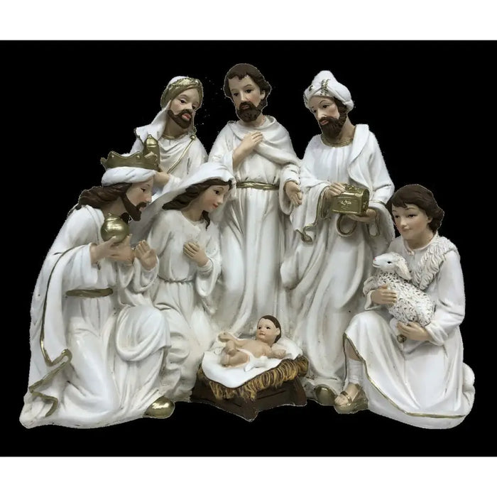 Christmas nativity set DKD Home Decor Resin (23 x 12,5 x 19,5 cm) (2 Units) - Декорация и Осветление<<<Дом