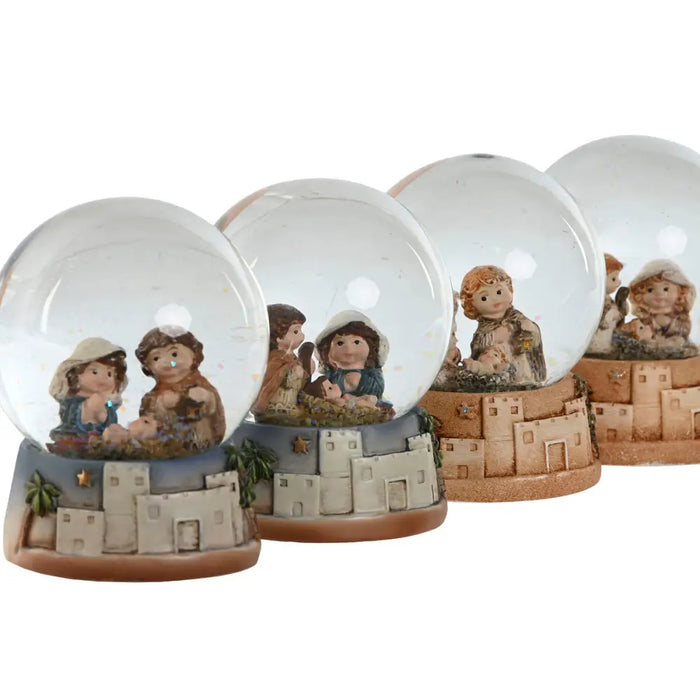Christmas nativity set Home ESPRIT Multicolour Resin Aluminium Crystal 8 x 8 x 10 cm (4 Units) - Декорация и