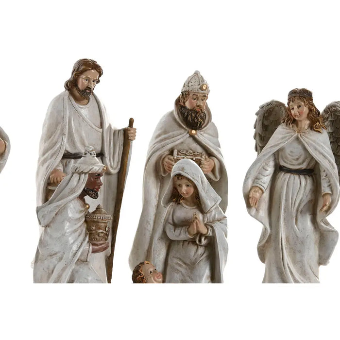 Christmas nativity set Home ESPRIT White Resin 8 x 6 x 19 cm (8 Pieces) - Коледни украси<<<Декорация и Осветление<<<Дом