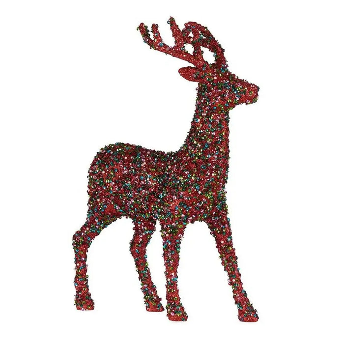 Christmas Reindeer Krist+ Multicolour Christmas Reindeer 15 x 45 x 30 cm Glitter (8 Units) - Декорация и