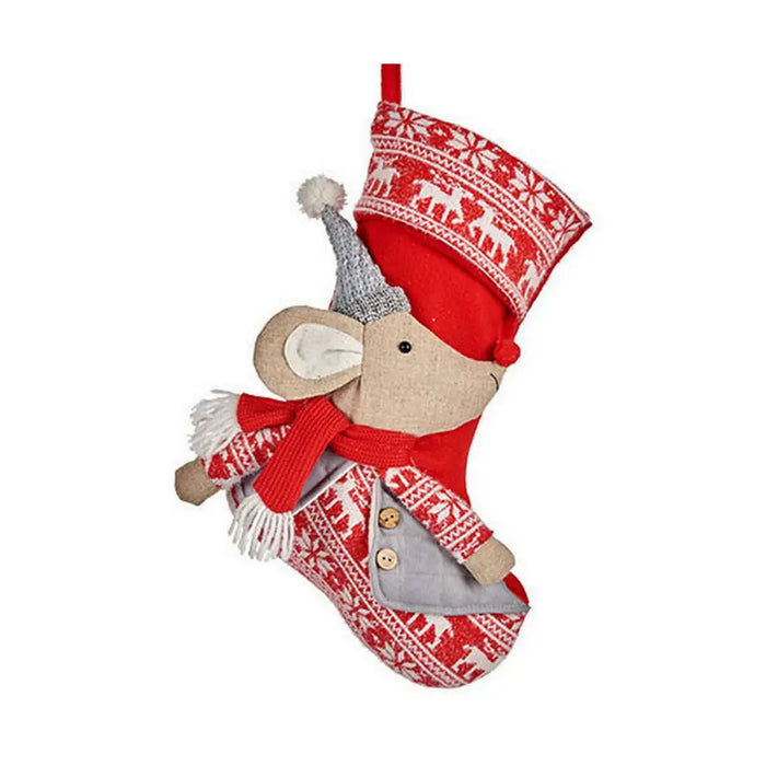 Christmas Stocking Krist+ Polyester Mouse - Декорация и Осветление<<<Дом Градина<<<BigBuy&&&Коледни украси<<<Декорация