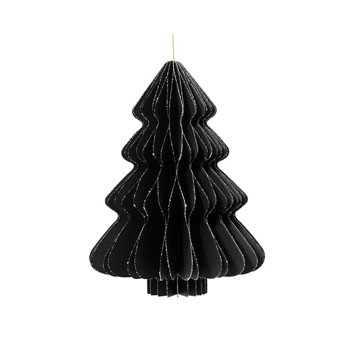 Christmas Tree Decoris Black Paper Ø 30 x 40 cm - Декорация и Осветление<<<Дом Градина<<<BigBuy&&&Коледни