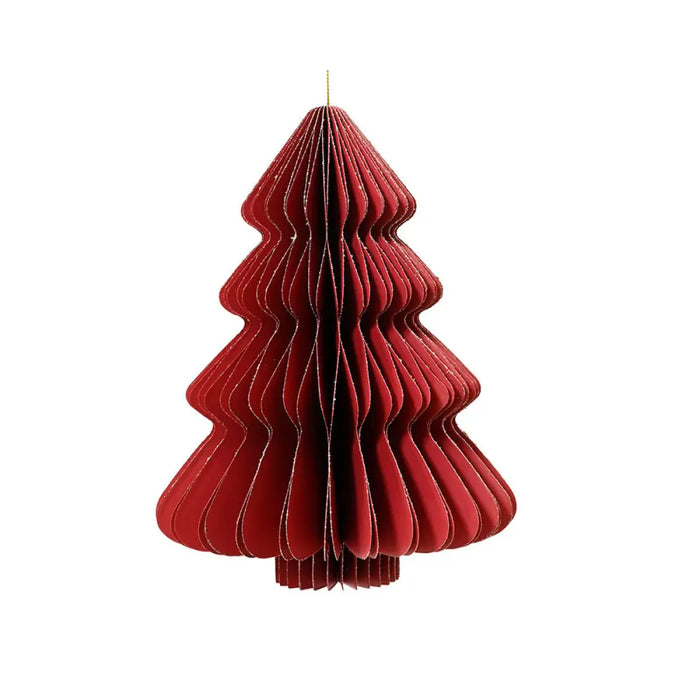 Christmas Tree Decoris Red Paper Ø 30 x 40 cm - Декорация и Осветление<<<Дом Градина<<<BigBuy&&&Коледни