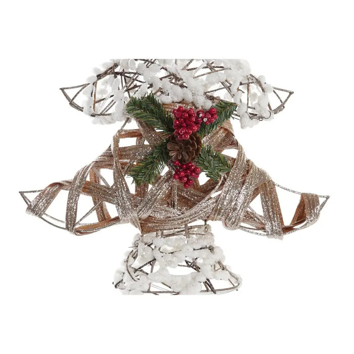 Christmas Tree DKD Home Decor Golden White Rattan (32 x 10 x 56 cm) (2 Units) - Декорация и Осветление<<<Дом