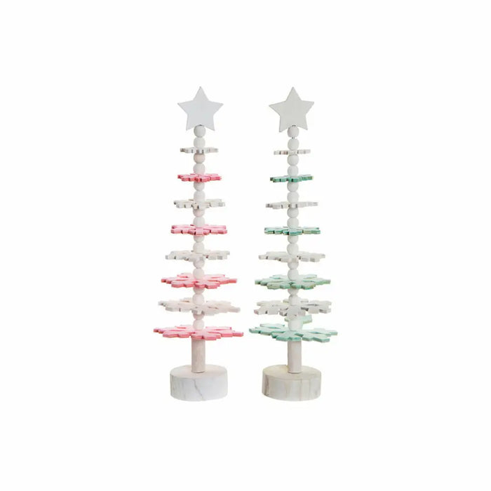 Christmas Tree DKD Home Decor MDF Wood (2 pcs) (11 x 11 x 41 cm) - Декорация и Осветление<<<Дом