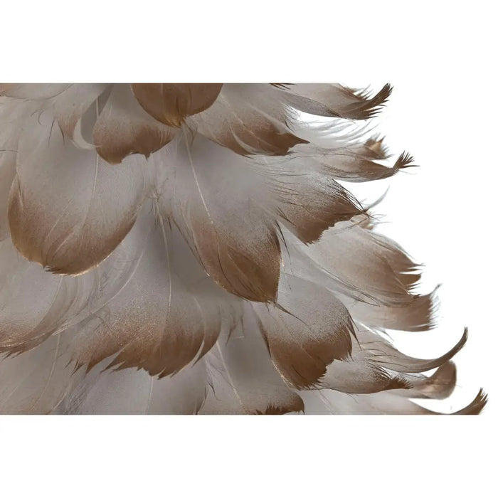 Christmas Tree Home ESPRIT White Golden Cardboard Feather 22 x 22 x 46 cm (2 Units) - Декорация и Осветление<<<Дом