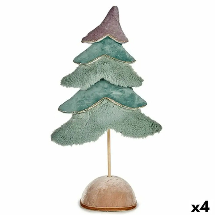 Christmas Tree Krist+ Turquoise 16 x 55 x 29 cm Velvet (4 Units) - Декорация и Осветление<<<Дом
