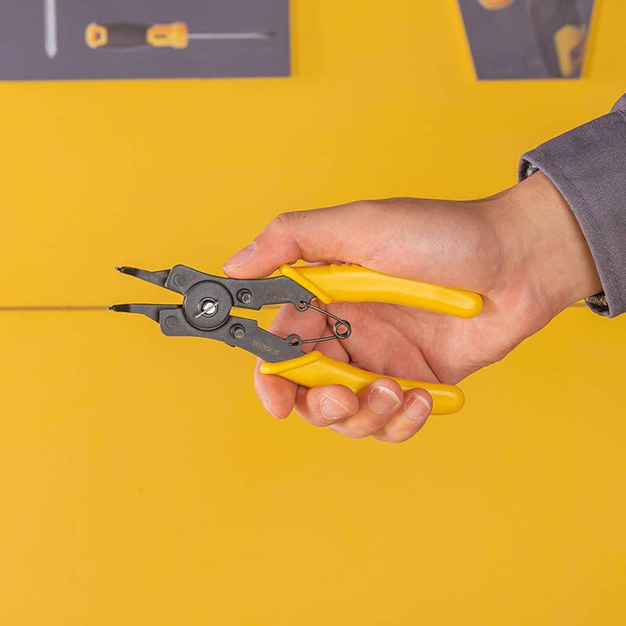 Circlip Pliers 6’’ Deli Tools EDL104506 (yellow) - Pliers<<<Tools<<<InnproXML