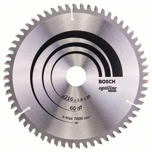 CIRCULAR DISC 216X30X2.8 60T BOSCH OPTILINE - Дискове за циркуляри<<<Консумативи за електроинструменти<<<Инструменти и