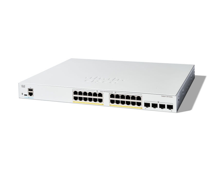 Cisco Catalyst 1200 24-port GE, Full PoE, 4x1G SFP