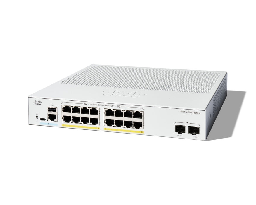 Cisco Catalyst 1300 16-port GE, PoE, 2x1G SFP