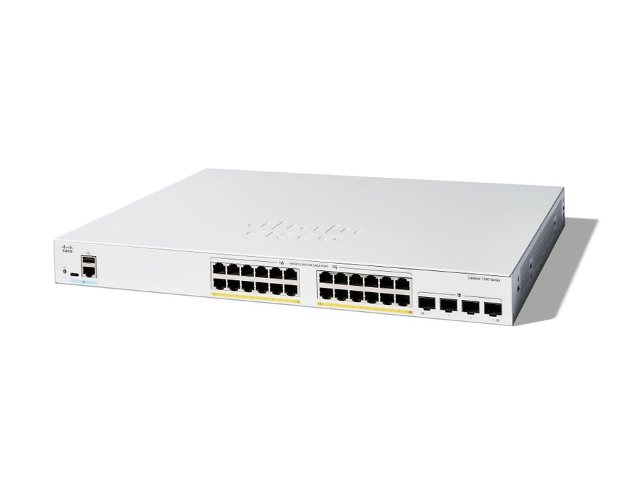 Cisco Catalyst 1300 24-port GE, Full PoE, 4x1G SFP