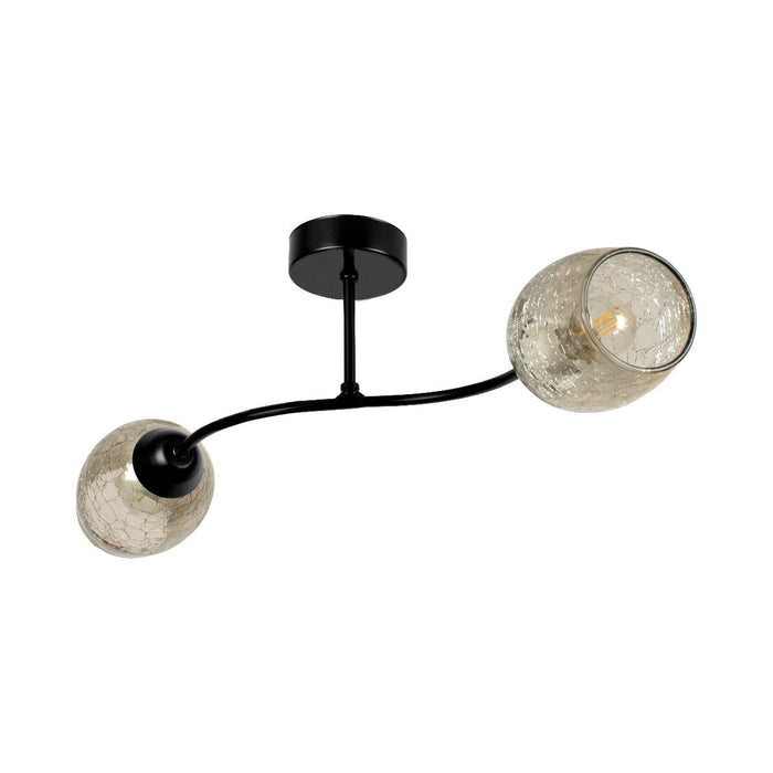 CEILING ROUND 2XE27 BLACK