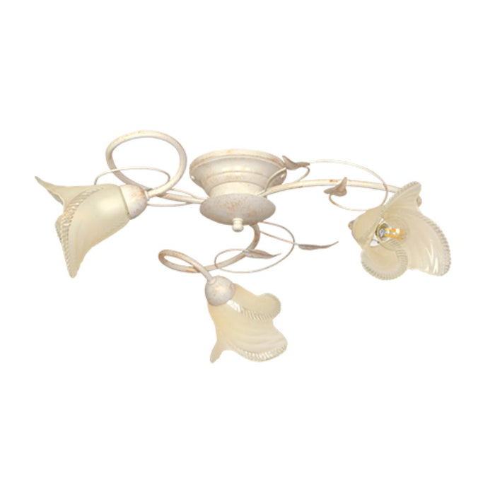 CEILING, CREAM/EFFECT, E14, 3X60W LAURA