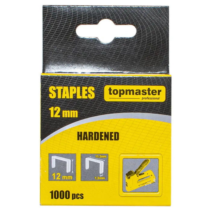CLAMPS FOR TAKER 12 MM TOPMASTER 1000 PCS - Скоби и пирони за такери<<<Консумативи за електроинструменти<<<Инструменти