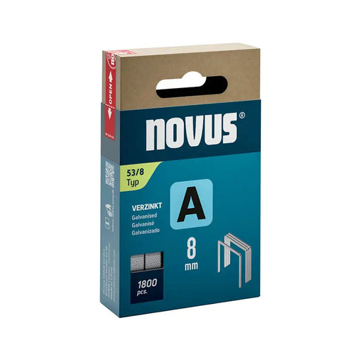 CLAMPS FOR TAKER TYPE A 53 8 MM NOVUS 1800 PCS - Скоби и пирони за такери<<<Консумативи за