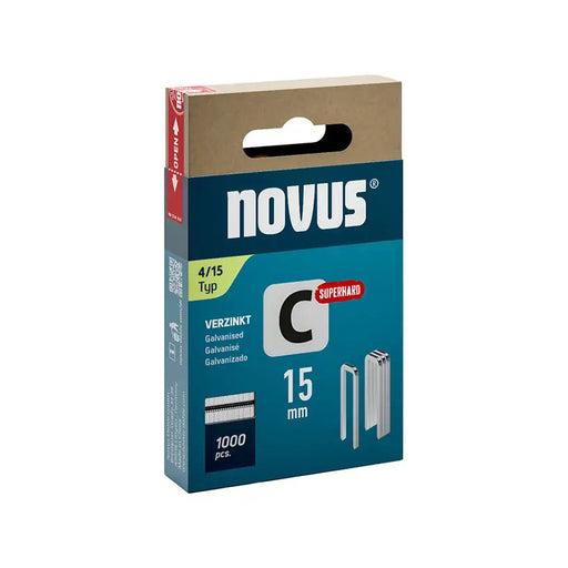CLAMPS FOR TAKER TYPE C 4 15 MM NOVUS 1000 PCS - Скоби и пирони за такери<<<Консумативи за